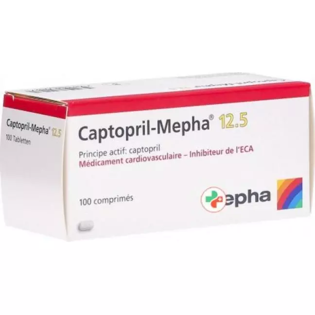 Captopril Mepha 12.5 mg 100 tablets Captopril Mepha 12.5 mg 100 tablets