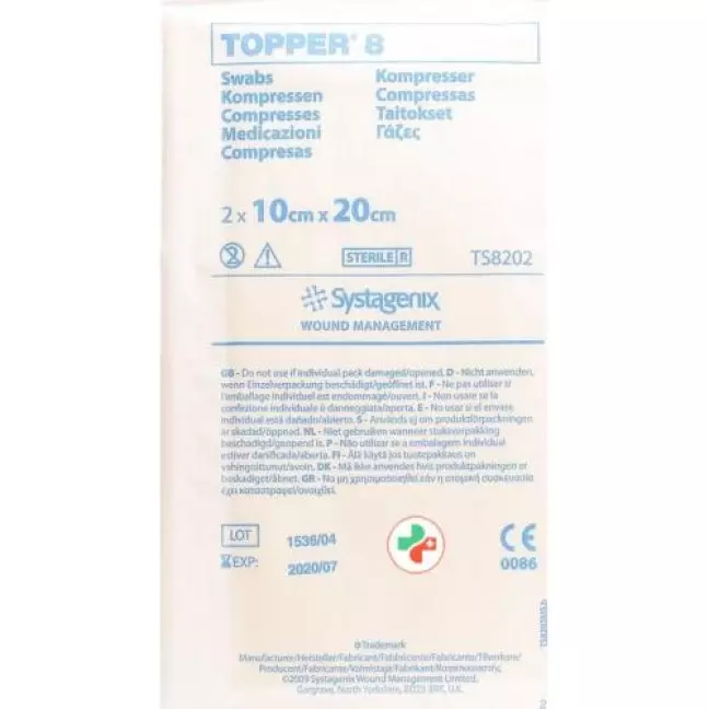 Topper 8 Einmal-Kompressen 10x20см стерильный 50 пакетиков a 2 штуки Topper 8 Einmal-Kompressen 10x20см стерильный 50 пакетиков a 2 штуки