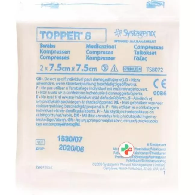 Topper 8 Einmal-Kompressen 7.5x7.5см стерильный 50 пакетиков a 2 штуки Topper 8 Einmal-Kompressen 7.5x7.5см стерильный 50 пакетиков a 2 штуки