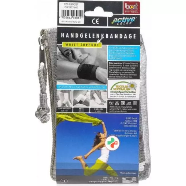 Bort Aktive Color Handgelenkbandage размер L +19см Schwarz Bort Aktive Color Handgelenkbandage размер L +19см Schwarz