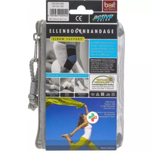 Bort Aktive Color Ellenbogenbandage размер M -28см Schwarz Bort Aktive Color Ellenbogenbandage размер M -28см Schwarz