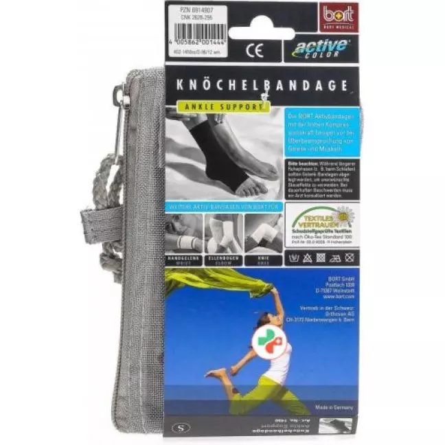 Bort Aktive Color Knochelbandage размер S -21см Schwarz Bort Aktive Color Knochelbandage размер S -21см Schwarz