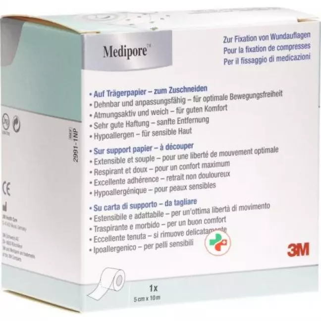 3M Medipore Klebevlies 5смx10m Liner рулон 3M Medipore Klebevlies 5смx10m Liner рулон