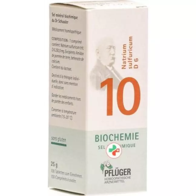 Pflueger Schussler Nr. 10 Natr Sulf в таблетках, D 6 25г Pflueger Schussler Nr. 10 Natr Sulf в таблетках, D 6 25г