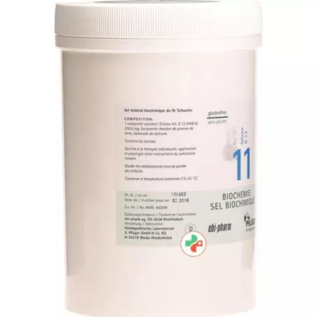 Pflueger Schussler Nr. 11 Silicea в таблетках, D 12 1000г Pflueger Schussler Nr. 11 Silicea в таблетках, D 12 1000г
