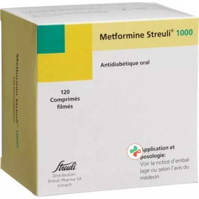 Metformin Streuli 1000 mg 120 filmtablets Metformin Streuli 1000 mg 120 filmtablets