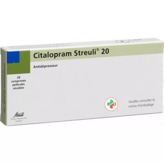 Citalopram Streuli 20 mg 28 filmtablets Citalopram Streuli 20 mg 28 filmtablets