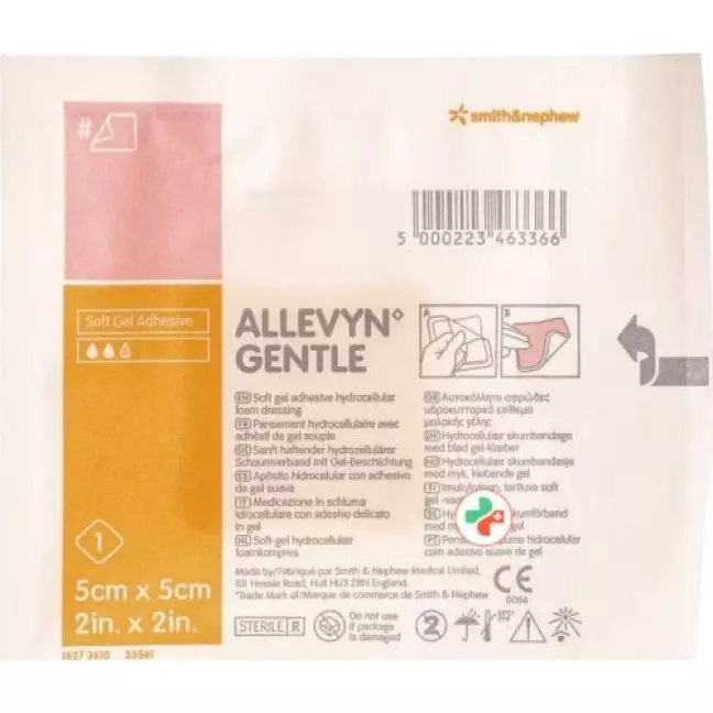 Allevyn Gentle повязка для ран 5x5см 10 штук Allevyn Gentle повязка для ран 5x5см 10 штук