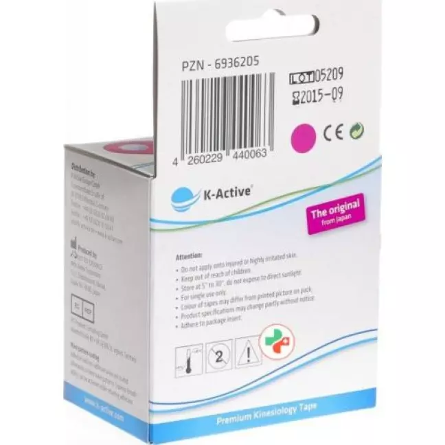 K-active Kinesio Tape 5смx5m Pink Wasserabweisend K-active Kinesio Tape 5смx5m Pink Wasserabweisend