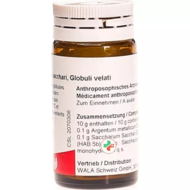 Wala Argentum/saccharum шарики бутылка 20г Wala Argentum/saccharum шарики бутылка 20г