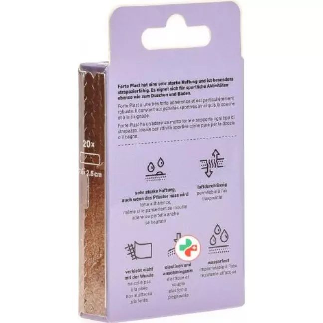 Flawa Forte Plast 2.5смx7.6см 20 штук Flawa Forte Plast 2.5смx7.6см 20 штук