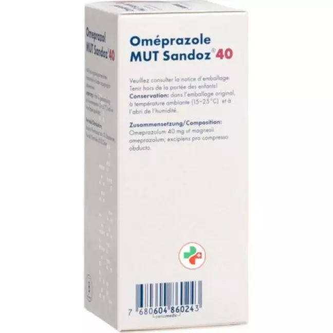 Omeprazol Mut Sandoz 40 mg 56 filmtablets Omeprazol Mut Sandoz 40 mg 56 filmtablets