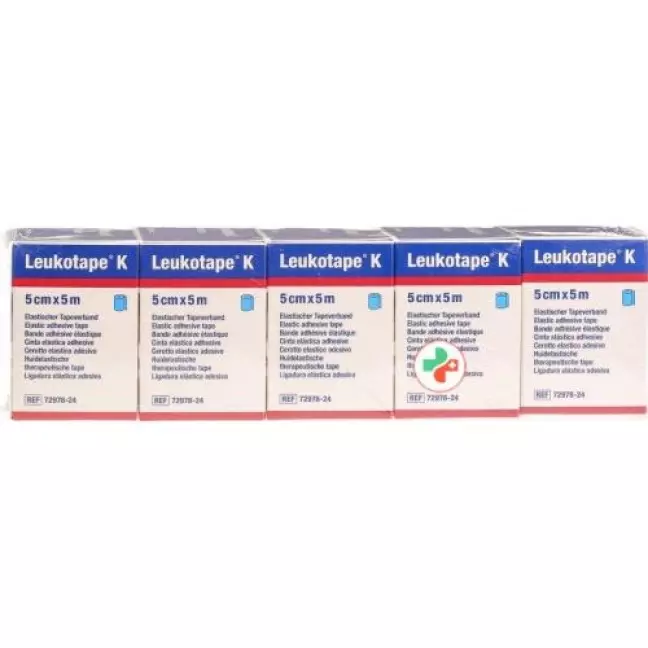 Leukotape K пластырейband 5мX5см Hellblau 5 штук Leukotape K пластырейband 5мX5см Hellblau 5 штук
