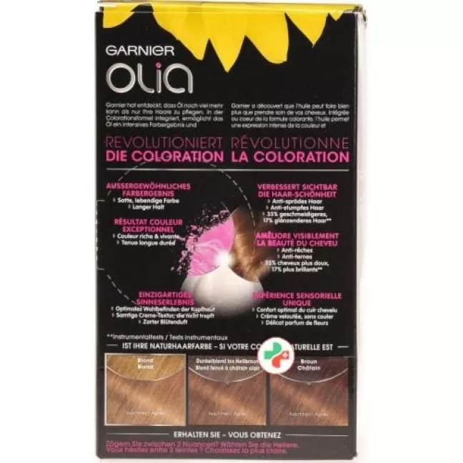 Olia Haarfarbe 7.3 Dunkles Goldblond Olia Haarfarbe 7.3 Dunkles Goldblond