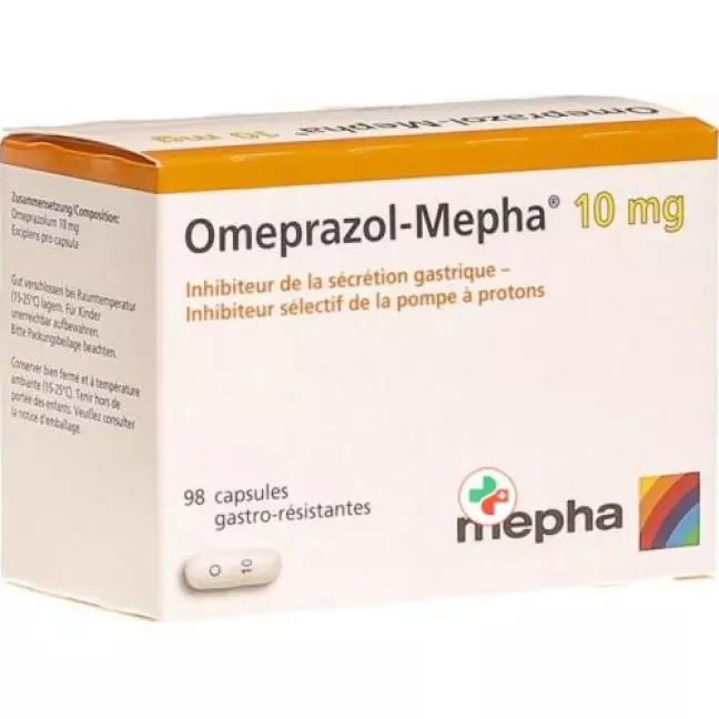 Omeprazol Mepha 10 mg 98 Kaps Omeprazol Mepha 10 mg 98 Kaps