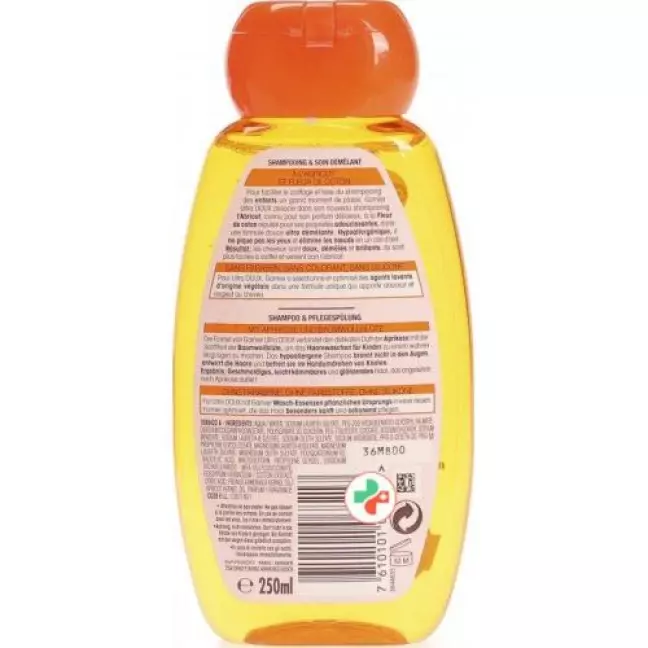 Ultra Doux Kids шампунь с Aprikose 2in1 250мл Ultra Doux Kids шампунь с Aprikose 2in1 250мл