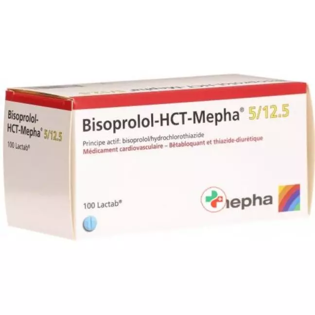 Bisoprolol HCT Mepha 5/12.5 mg 100 Lactabs Bisoprolol HCT Mepha 5/12.5 mg 100 Lactabs