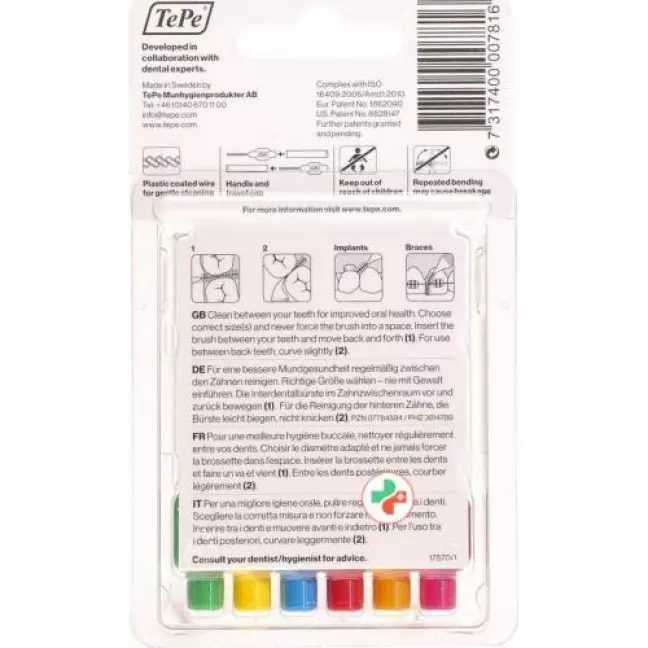 TePe Interdentalbursten Mixed Pack 6 штук TePe Interdentalbursten Mixed Pack 6 штук
