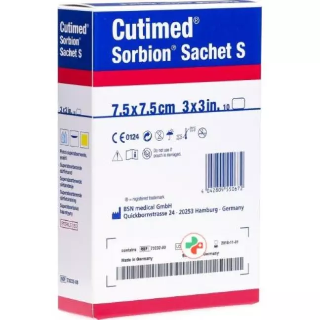 Cutimed Sorbion Sachet S 7.5x7.5см 10 штук Cutimed Sorbion Sachet S 7.5x7.5см 10 штук