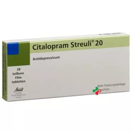 Citalopram Streuli 20 mg 28 filmtablets Citalopram Streuli 20 mg 28 filmtablets