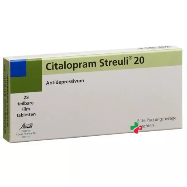 Citalopram Streuli 20 mg 28 filmtablets Citalopram Streuli 20 mg 28 filmtablets