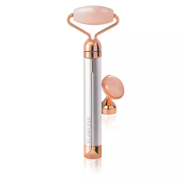 FLAWLESS Contour Gesichtsroller m Rosenquarz White