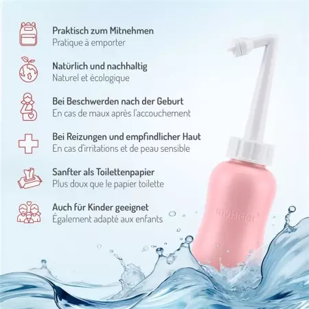 MYBIDET Po-Dusche und Intim-Dusche 300ml sanf rosa