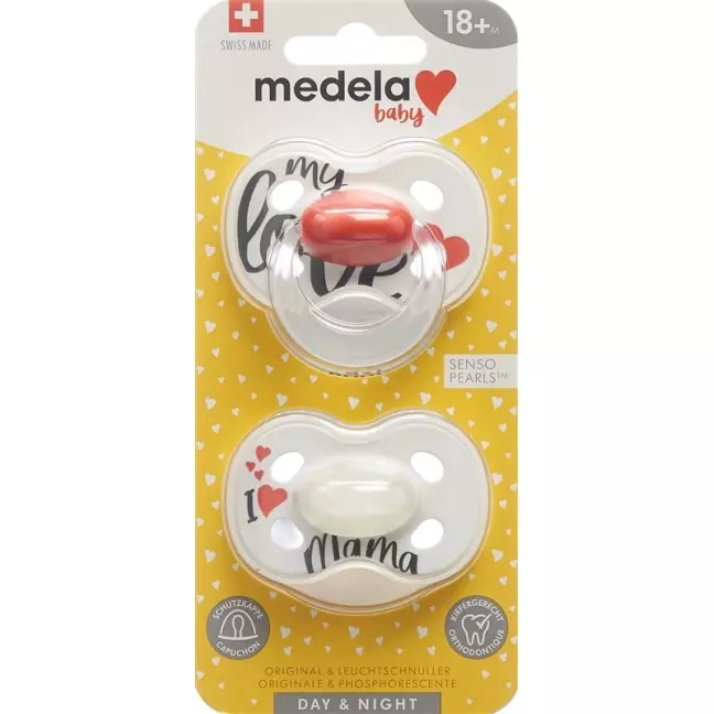 Medela Baby Nuggi Day&amp;Night 18+ Signature Love, 2 шт.