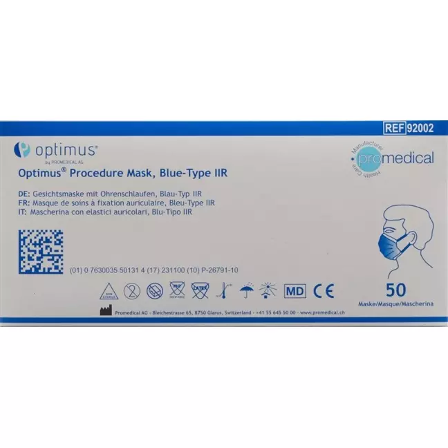 PROMEDICAL гигиеническая маска тип IIR синяя unst