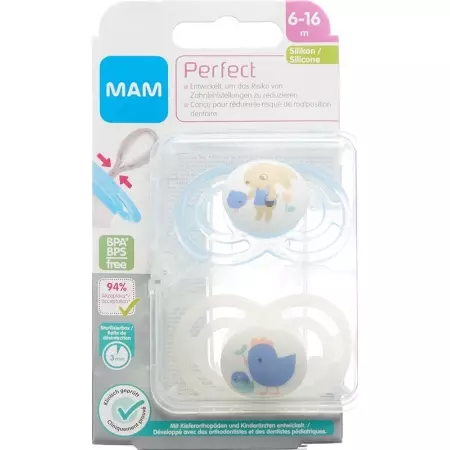 МАМ Perfect Nuggi силикон для мальчика 6-16 мес. МАМ Perfect Nuggi силикон для мальчика 6-16 мес.