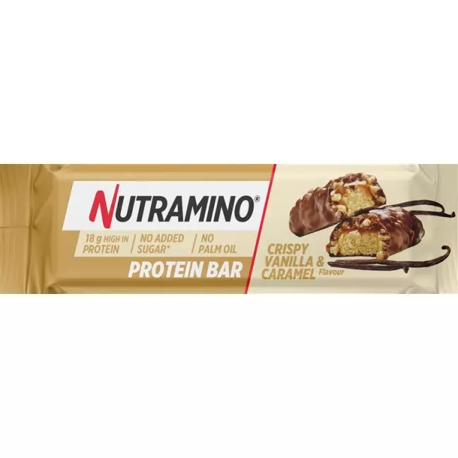 NUTRAMINO Протеиновый батончик с ванилью и карамелью 12 x 55 г
