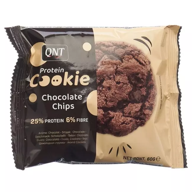 QNT Protein Cookie Шоколадные чипсы 12 x 60 г QNT Protein Cookie Шоколадные чипсы 12 x 60 г
