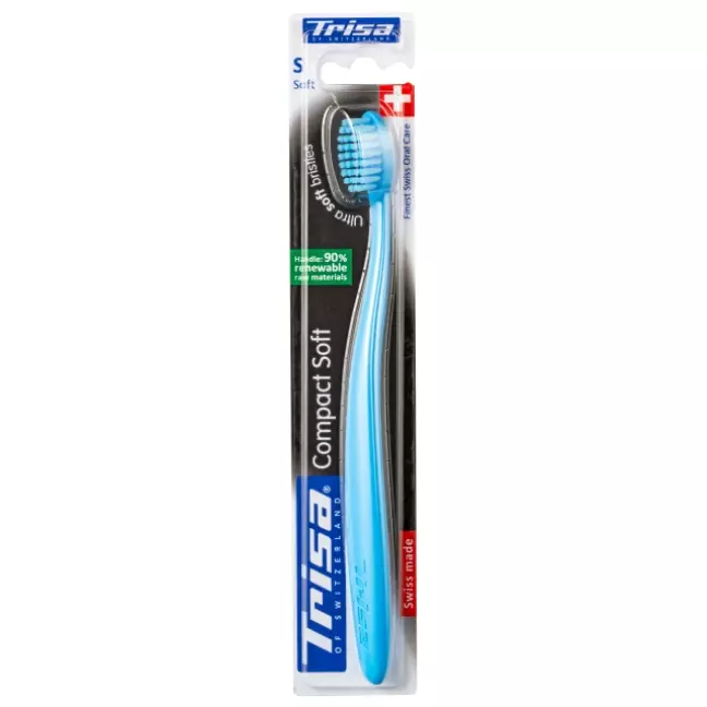 Зубная щетка Trisa Compact Soft ультрамягкая Зубная щетка Trisa Compact Soft ультрамягкая