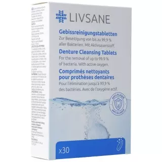 Таблетки для чистки зубных протезов Livsane 30 шт.