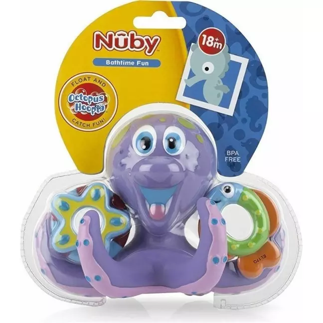 NUBY Плавающий осьминог с игровыми фигурками NUBY Плавающий осьминог с игровыми фигурками