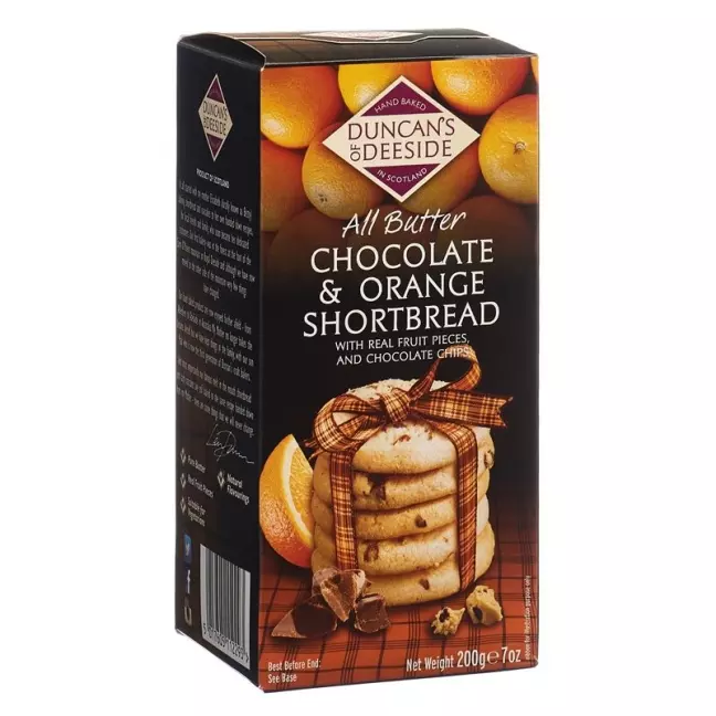 DUNCANS Shortbread Orange Choco Chips DUNCANS Shortbread Orange Choco Chips