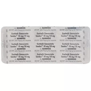 Ezetimib Simvastatin Sandoz Tabletten 10/20mg 98 Stück