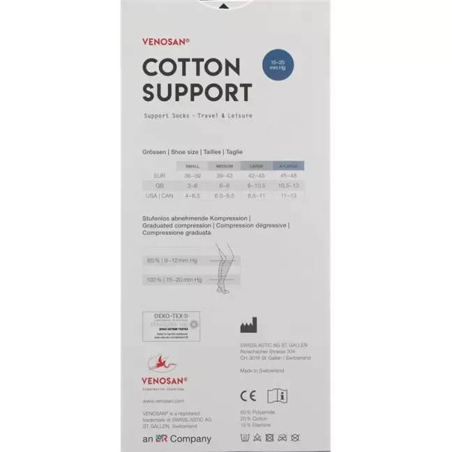 Носки Venosan COTTON SUPPORT A-D S черные 1 пара Носки Venosan COTTON SUPPORT A-D S черные 1 пара