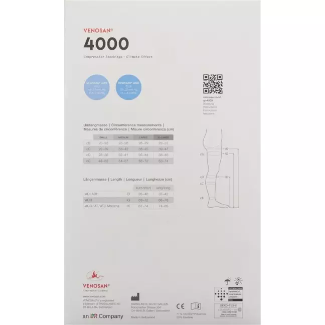 Venosan 4001 A-TU Materna KKL1 S длинный закрытый черный 1 пара Venosan 4001 A-TU Materna KKL1 S длинный закрытый черный 1 пара