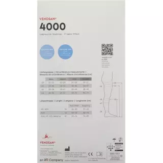 Venosan 4002 A-GH KKL2 XL длинные закрытые черные мужские 1 пара