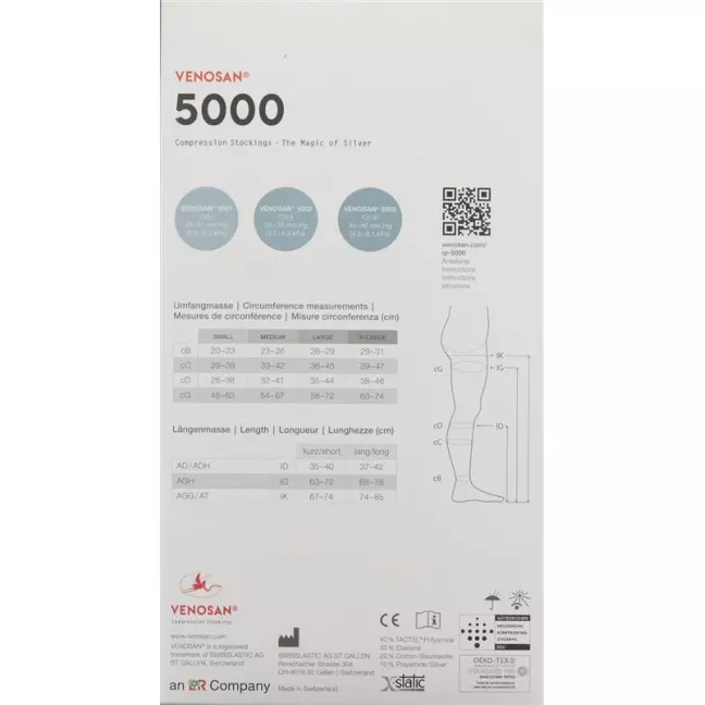Venosan 5002 A-DH KKL2 XL длинные открытые Мексика 1 пара