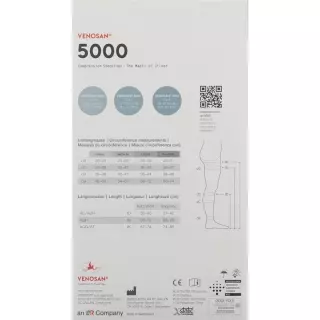 VENOSAN 5002 A-DH KKL2 XL короткие открытые черные 1 пара