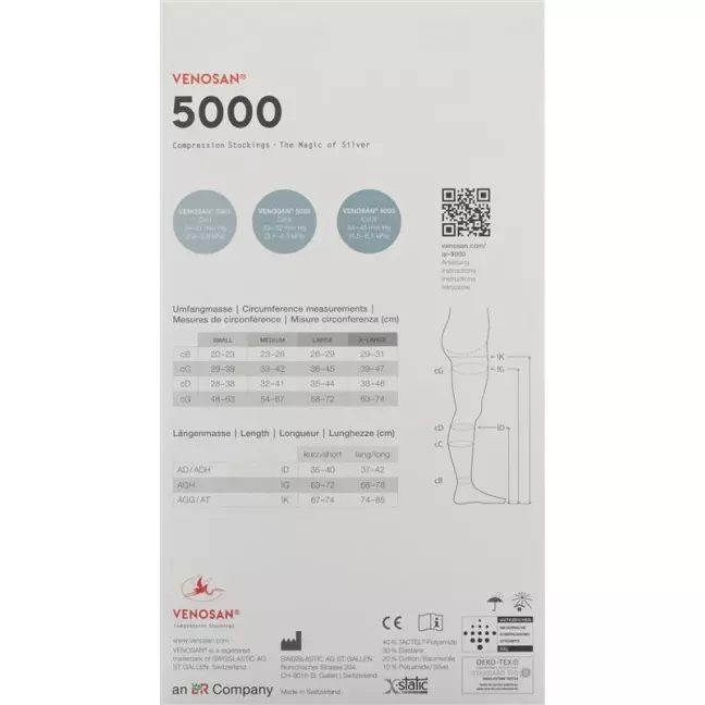 VENOSAN 5002 A-GH KKL2 XL короткие открытые черные 1 пара VENOSAN 5002 A-GH KKL2 XL короткие открытые черные 1 пара