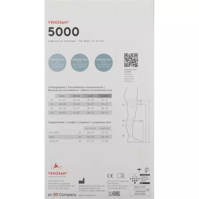 VENOSAN 5002 A-DH KKL2 S короткие открытые черные 1 пара VENOSAN 5002 A-DH KKL2 S короткие открытые черные 1 пара