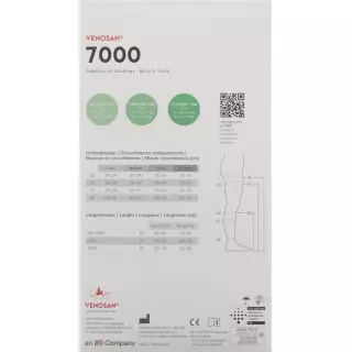 Venosan 7002 A-dh Kkl2 S Long Off Black 1 pair
