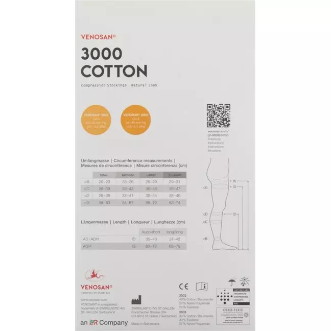 Venosan 3002 A-d Kkl2 M Long Off Beige 1 pair Venosan 3002 A-d Kkl2 M Long Off Beige 1 pair