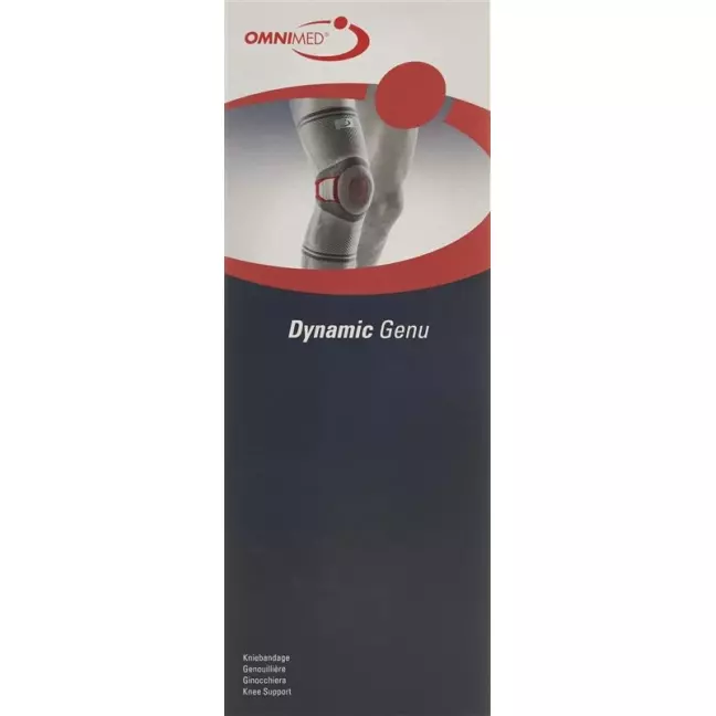 Omnimed Dynamic Genu Kniebandage Grösse XS Grau-Bordeaux