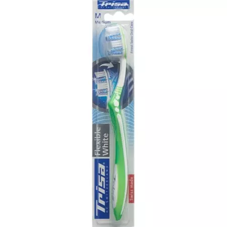 Trisa Flexible White Toothbrush Medium