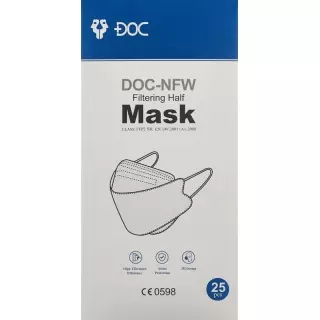 Doc-NFW Маска FFP2 в форме рыбки без клапана 25 шт.