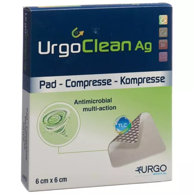 Клей Urgoclean Ag Hydro Polyacrylic 6x6см, 10 шт.